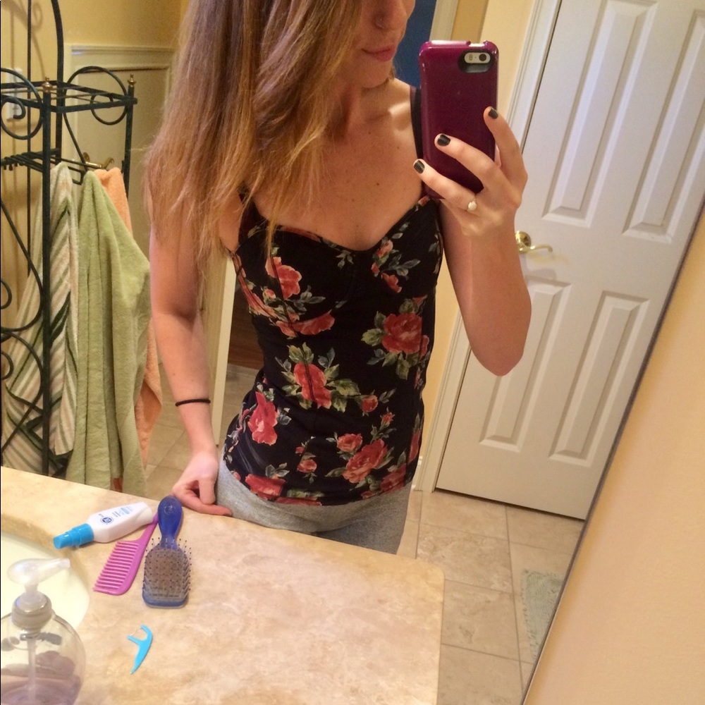 Talula floral corset tank top